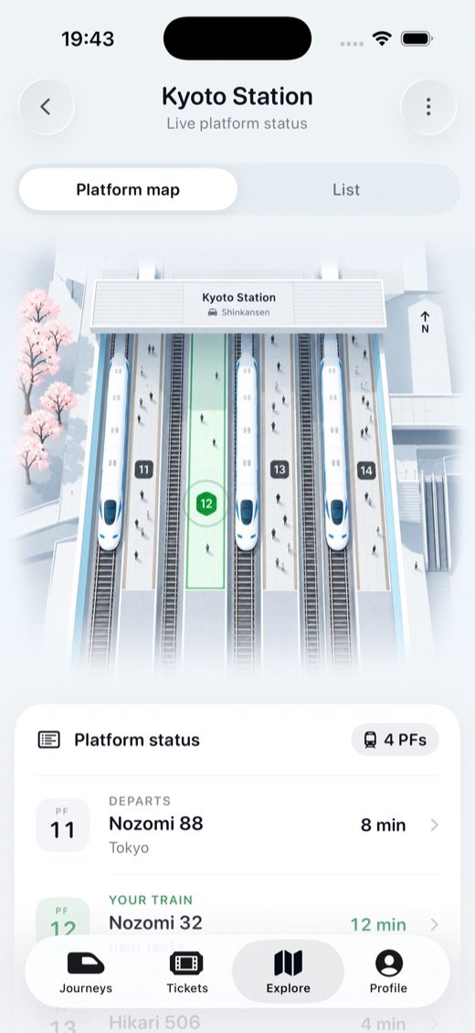 Sakurail, platform map